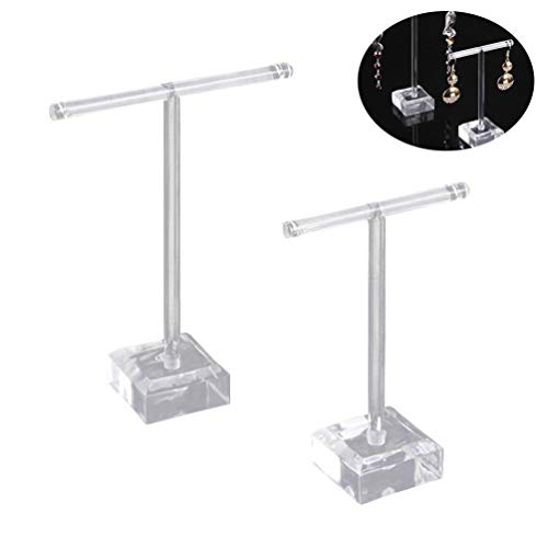 TOPBATHY Acrylic Jewelry Tree Stand,Earring Holder,Hanging Jewelry Organizer,for Necklaces Bracelet Earrings and Ring (4pcs)