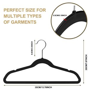 Quality Kids Plastic 30 Pack Non Velvet Non-Flocked Thin Compact Children's Hangers Swivel Hook for Shirts Blouse Coats (Black, 30)