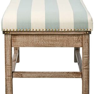 Decor Therapy Farley Upholstered Weathered Ottoman, 35.43x20.08x19.69, Driftwood