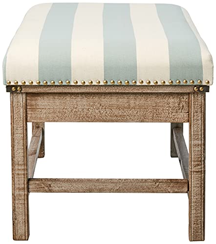 Decor Therapy Farley Upholstered Weathered Ottoman, 35.43x20.08x19.69, Driftwood