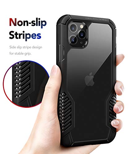 MOBOSI Vanguard Armor Designed for iPhone 11 Pro Max Case, Rugged Cell Phone Cases, Heavy Duty Military Grade Shockproof Drop Protection Cover for iPhone 11 Pro Max 6.5 Inch 2019, Matte Black