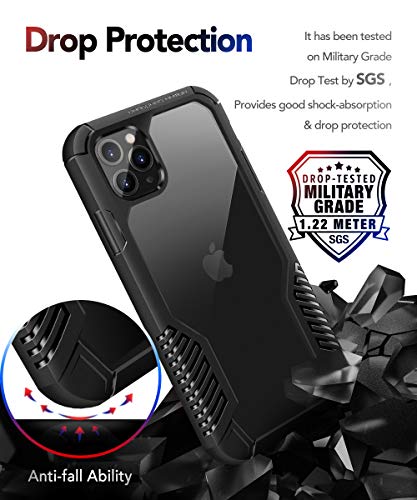 MOBOSI Vanguard Armor Designed for iPhone 11 Pro Max Case, Rugged Cell Phone Cases, Heavy Duty Military Grade Shockproof Drop Protection Cover for iPhone 11 Pro Max 6.5 Inch 2019, Matte Black
