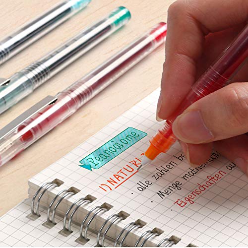 10pcs Rolling Ball Pens, Quick-Drying Ink Pens, 0.5mm Fine Point Pens Liquid Ink Rollerball Pens for School Office Home. (10 Colors Ink)