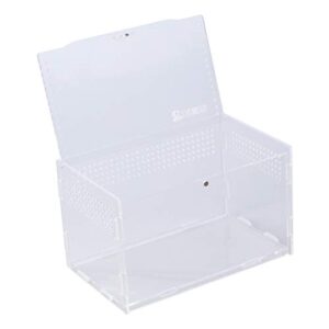 popetpop reptile tank 1pc reptile box portative utility reptile box feeding case for tortoise spider scorpion snake snail terrarium