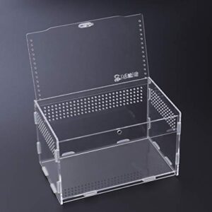 POPETPOP Reptile Tank 1Pc Reptile Box Portative Utility Reptile Box Feeding Case for Tortoise Spider Scorpion Snake Snail Terrarium