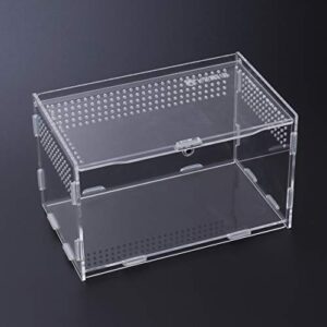 POPETPOP Reptile Tank 1Pc Reptile Box Portative Utility Reptile Box Feeding Case for Tortoise Spider Scorpion Snake Snail Terrarium