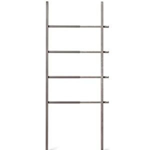 Umbra 320260-918 Hub Ladder, Expandable Freestanding Rack, Bathroom Towel Holder, and Clothes Organizer, Grey,2" x 60" x 27"