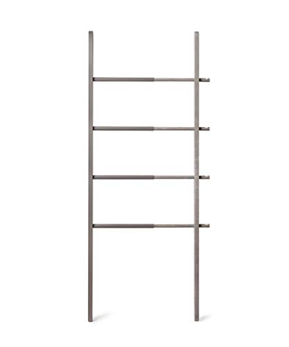 Umbra 320260-918 Hub Ladder, Expandable Freestanding Rack, Bathroom Towel Holder, and Clothes Organizer, Grey,2" x 60" x 27"