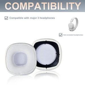 Ear Pads Replacement Earpads Ear Cushion Compatible with Marshall Major III Wireless On-Ear Headphones (White)