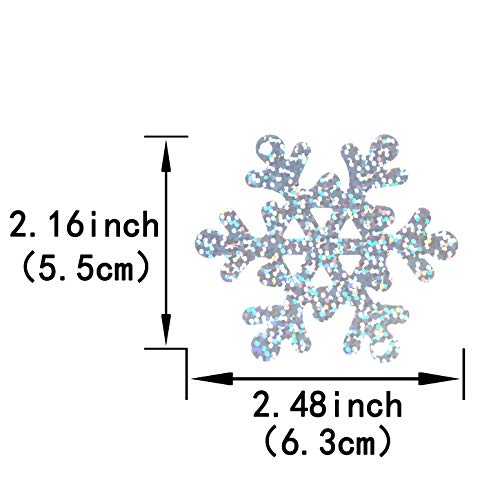 Silver Snowflakes Frozen Party Confetti - Winter Wonderland 1st Birthday Baby Shower Wedding Foil Metallic Sequins Table Confetti Christmas Party Sprinkles Confetti Decorations, 60g