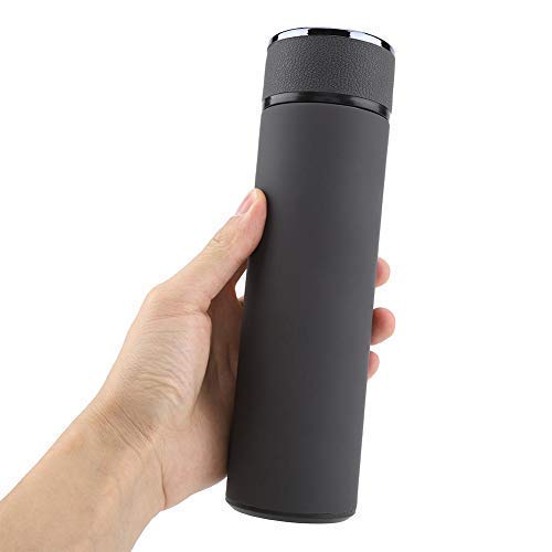 Stainless Steel Vacuum Water Bottle Tea Coffee Leak poof Thermos Car Office Cups(grey)