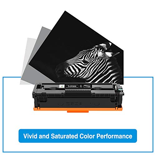 TRUE IMAGE Compatible Toner Cartridge Replacement for HP 202X CF500X 202A CF500A Color Pro M281fdw M281cdw M254dw M280nw M254nw M281fdn MFP M281 M254 Ink Printer (Black, 1-Pack)