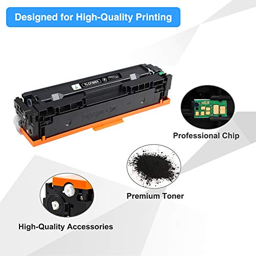 TRUE IMAGE Compatible Toner Cartridge Replacement for HP 202X CF500X 202A CF500A Color Pro M281fdw M281cdw M254dw M280nw M254nw M281fdn MFP M281 M254 Ink Printer (Black, 1-Pack)