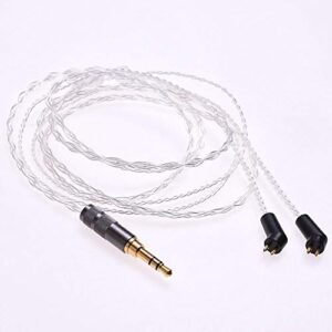 GAGACOCC 1.2m (4ft) 5N OCC Silver Plated Headphone Extension Cord Cable for Etymotic ER4P ER4B ER4S ER4SR ER4XR ER4PT Balanced Cable (2 pin Plug)