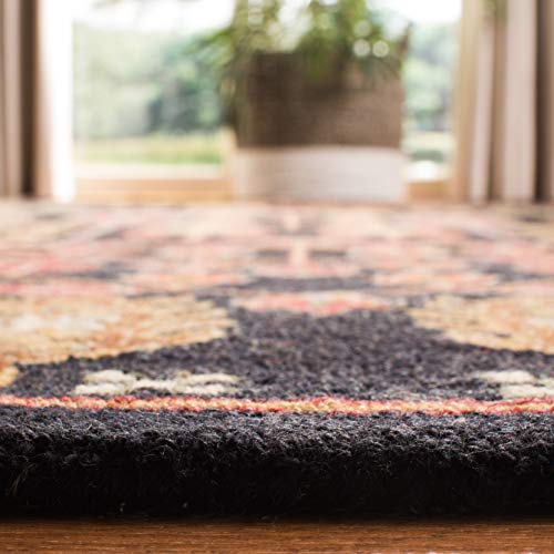 SAFAVIEH Aspen Collection 5' x 8' Black / Red APN522Z Handmade Boho Wool Area Rug