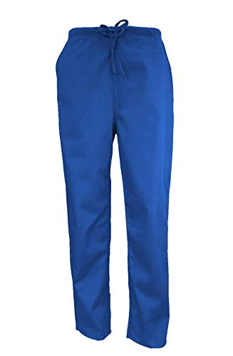 Natural Uniforms Women's Scrub Set Medical Scrub Tops and Pants - Pack of 2 Set (4X-Large, Dark Royal Blue)