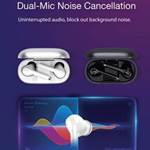 KNZ SoundMax Premium True Wireless Earphones with Qi Wireless Charging Case; Bluetooth 5 Earbuds with HD Sound Quality; Hands-Free Headset; Touch Control; Charging via USB Type-C or Wirless.