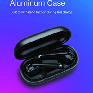 KNZ SoundMax Premium True Wireless Earphones with Qi Wireless Charging Case; Bluetooth 5 Earbuds with HD Sound Quality; Hands-Free Headset; Touch Control; Charging via USB Type-C or Wirless.