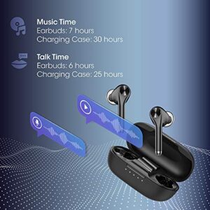 KNZ SoundMax Premium True Wireless Earphones with Qi Wireless Charging Case; Bluetooth 5 Earbuds with HD Sound Quality; Hands-Free Headset; Touch Control; Charging via USB Type-C or Wirless.