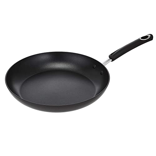 Amazon Basics Hard Anodized Non-Stick Skillet - 12.5-Inch, Black