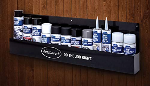 Eastwood Aerosol Can Rack | Aerosol Storage and Organizer | Mountalble Extra Wide Steel Construction | 12 Can Holes, Black