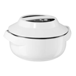 oggi plastic microwavable insulated serving bowl - 2.3 quart, 2.6, white