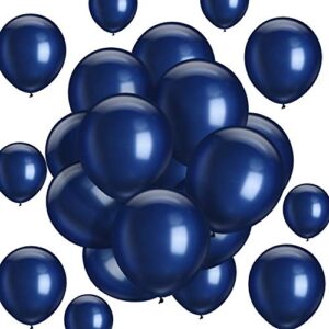navy blue balloons 100 pack 10 inch party balloons navy blue latex balloons for weddings, birthday party, bridal shower, party decoration (navy blue, 10 inch)