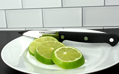 GINSU Kiso® Dishwasher Safe and Always Sharp 3.5” Paring Knife, Black