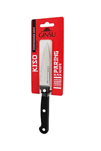 GINSU Kiso® Dishwasher Safe and Always Sharp 3.5” Paring Knife, Black