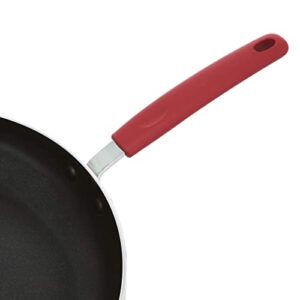 Amazon Basics Ceramic Non-Stick 12.5-Inch Skillet, Red