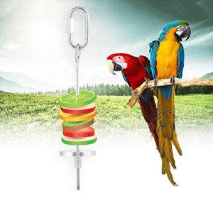 bird fruit holder, stainless steel fruit vegetable food stick holder small animal bird toy(s)