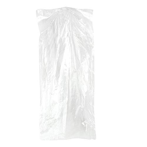 Pack of 50 Garment Bag, Transparent Suit Bag ,Clothing Cover, Gown and Dress Storage Bag 60 × 120 cm