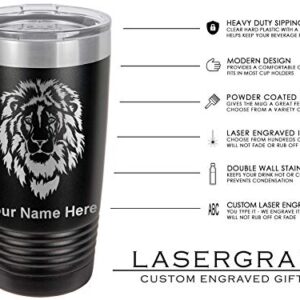 LaserGram 20oz Vacuum Insulated Tumbler Mug, Billiard Balls, Personalized Engraving Included (Black)