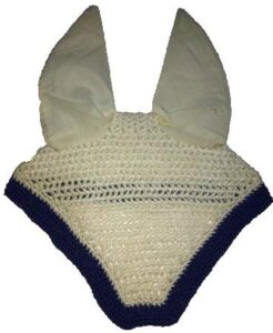 avani creations horse ear net crochet fly veil equestrian fly bonnet/veil/mask standard size
