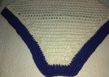 Avani Creations Horse Ear Net Crochet Fly Veil Equestrian Fly Bonnet/Veil/mask Standard Size