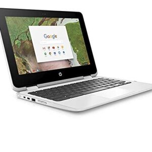 HP X360 Chromebook 11.6-inch 2-in-1 Touchscreen HD Laptop PC, Intel Celeron N3350 up to 2.4GHz Processor, 4GB DDR4, 64GB eMMC, WiFi, Webcam, Stereo Speakers, Bluetooth 4.2, Chrome OS, Snow White