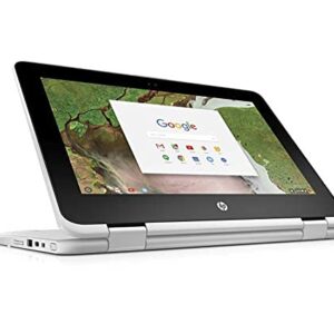 HP X360 Chromebook 11.6-inch 2-in-1 Touchscreen HD Laptop PC, Intel Celeron N3350 up to 2.4GHz Processor, 4GB DDR4, 64GB eMMC, WiFi, Webcam, Stereo Speakers, Bluetooth 4.2, Chrome OS, Snow White