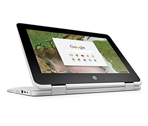 HP X360 Chromebook 11.6-inch 2-in-1 Touchscreen HD Laptop PC, Intel Celeron N3350 up to 2.4GHz Processor, 4GB DDR4, 64GB eMMC, WiFi, Webcam, Stereo Speakers, Bluetooth 4.2, Chrome OS, Snow White