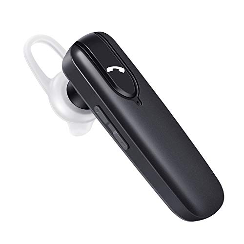 Bluetooth Headset for Cell Phones,Voice Command Wireless Headset with Noise Cancelling,Hands Free Bluetooth Headphone Earbuds Fit for iPhone Android Samsung Laptop Truck Driver