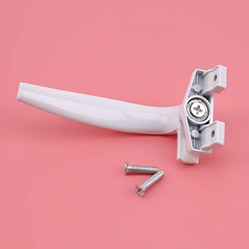 Guoshang Aluminum Alloy Window Handle Casement Locking Handle Right Left Hand Handle Replacement,White Right Handle