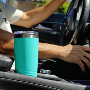 LaserGram 20oz Vacuum Insulated Tumbler Mug, Alligator, Personalized Engraving Included (Teal)