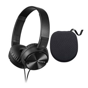 sony zx110nc noise cancelling headphones bundle with protective headphone case (2 items)