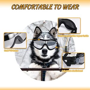 NVTED Dog Sunglasses Goggles, UV Protection Wind Dust Fog Pet Glasses Eye Wear with Adjustable Strap for Medium or Large (Pack of 1)