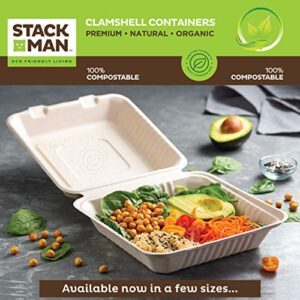 100% Compostable 12 oz. Paper Bowls [125-Pack] Heavy-Duty Quality Natural Disposable Bagasse, Eco-Friendly Biodegradable Made of Sugar Cane Fibers