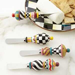 MACKENZIE-CHILDS Jubilee Canape Knives, Cheese Knife Set, Set of 4