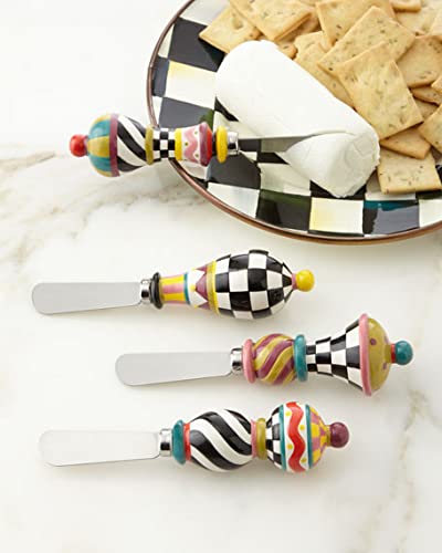 MACKENZIE-CHILDS Jubilee Canape Knives, Cheese Knife Set, Set of 4