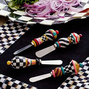 MACKENZIE-CHILDS Jubilee Canape Knives, Cheese Knife Set, Set of 4