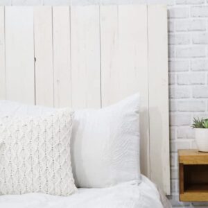 barn walls whitewash headboard king size weathered, hanger style, handcrafted. mounts on wall. easy installation