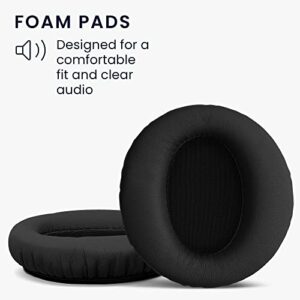 kwmobile Ear Pads Compatible with Cowin E7 Active Noise Cancelling Earpads - 2X Replacement for Headphones - Black