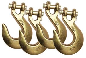 mytee products (4 pack) 3/8" clevis slip hook g70 tow chain wrecker truck trailer tie down
